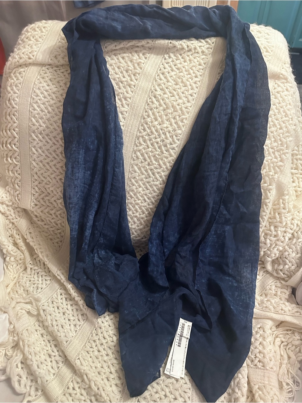 Navy Lightweight Scarf